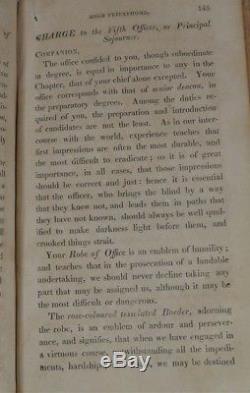 1826 Masonic Freemasonry book early Hieroglyphic Monitor leather antique rare