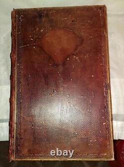 1832 HOLY BIBLE Folio Leather KJV Antique Rare Beautiful Engravings 17.5 Tall