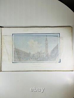 1844 Album Venitien RARE Antique Venise Book Hand Coloured Lithographed Plates