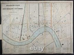 1845 1ST ED INSCRIBED NORMAN'S NEW ORLEANS AND ENVIRONS With RARE MAP ILLUSTRATED