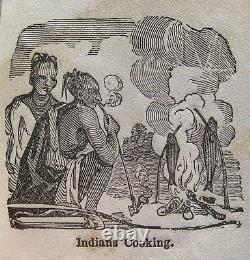 1850 INDIANS OF AMERICA Rare MINIATURE BOOK New England OLD WEST Indian WAR