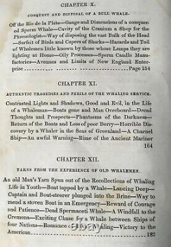1850 WHALING First Edition 17 Engravings Whales Harpoons Rare Maritime Book