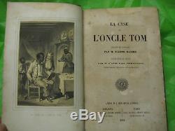 1853 rare antique UNCLE TOM'S CABIN 1ST French Pirated edition STOWE illstr