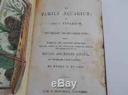 1858- The Family AQUARIUM- Fish Keeping- Antique Rare early US Hobby Book Butler