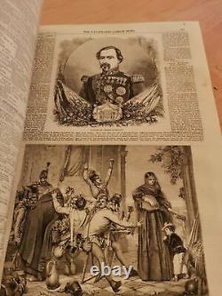 1861 Illustrated London News Antique Book Old Magazine Woodcut Collection