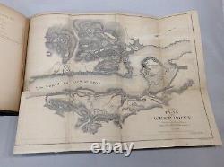 1863 Rare History of West Point Antique Book with FOLDOUT MAPS Rebound Military