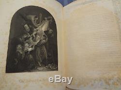 1865 Antique RARE Life Virgin Mary Illustrated Windows Engravings Art Book