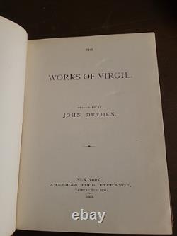 1880 Antique Rare Book THE WORKS OF VIRGIL Translated by John Dryden