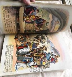 1881 AROUND THE WORLD SANTA CLAUS MCLOUGHLIN BROS Antique Children's Book RARE