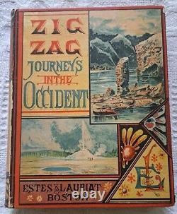 1883. 1st Antique Travel Book Zigzag Journeys in the Occident. Rare Illustrated