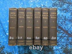 1885 Hours with the Bible, 6 Vol, Ex-Personal Library, Rare Antique Book Lot