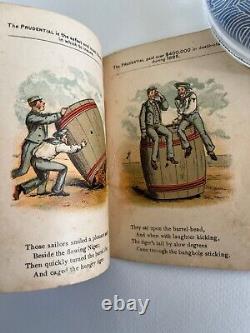 1886 PRUDENTIAL INSURANCE rare antique COMIC BOOK TIGER THE LEFTENANT & BOSUN `