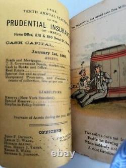 1886 PRUDENTIAL INSURANCE rare antique COMIC BOOK TIGER THE LEFTENANT & BOSUN `