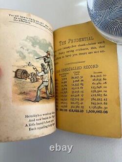 1886 PRUDENTIAL INSURANCE rare antique COMIC BOOK TIGER THE LEFTENANT & BOSUN `