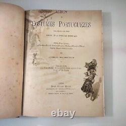 1888 Album of Portuguese Types Portugal Costumes Rare Antique Book