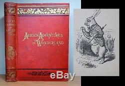1888 Alice in Wonderland LEWIS CARROLL Victorian ILLUSTRATED Antique Book RARE
