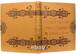 1888 COURTSHIP MILES Longfellow VICTORIAN Fine Binding RARE Antique Book POEMS