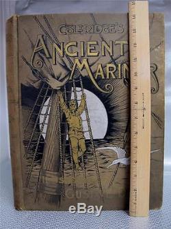1889 ANCIENT MARINER Gustave Dore COLEDRIDGE 1st Ed Antique Book POETRY Vtg RARE