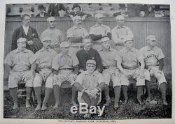 1889 Baseball History Illustrated Chicago Boston New York Baltimore Rare Antique