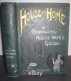 1889 Rare Antique Victorian House Wife's Guide Home Cookbook Etiquette Sold $284
