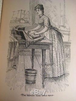 1889 Rare Antique Victorian House Wife's Guide Home Cookbook Etiquette Sold $284