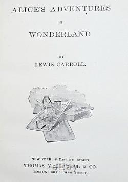 1893 ALICE IN WONDERLAND Antique FIRST EDITION Children's RARE Disney L. CARROLL