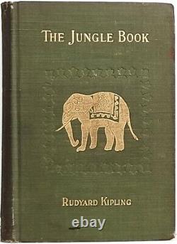 1894 THE JUNGLE BOOK Antique FIRST EDITION 1ST PRINTING Disney RUDYARD KIPLING