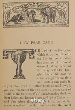 1894 THE JUNGLE BOOK Antique FIRST EDITION 1ST PRINTING Disney RUDYARD KIPLING