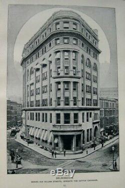1895 New York City Antique Photo Book Architecture Commerce Buildings Parks Rare