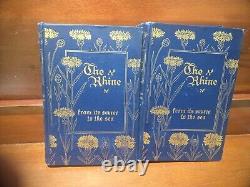 1898, THE RHINE, Fine Bindings, ANTIQUE BOOK SET Rare HC/DJ Germany GIFT