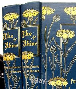 1899 THE RHINE Victorian Fine Bindings ANTIQUE BOOK SET Rare HC/DJ Germany GIFT