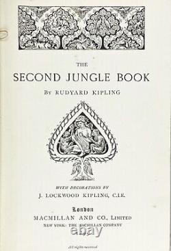 1899 edition THE JUNGLE BOOK SET Antique RARE Mowgli FIRST & 2 Rudyard KIPLING