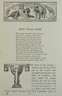 1899 edition THE JUNGLE BOOK SET Antique RARE Mowgli FIRST & 2 Rudyard KIPLING