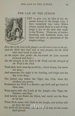 1899 edition THE JUNGLE BOOK SET Antique RARE Mowgli FIRST & 2 Rudyard KIPLING