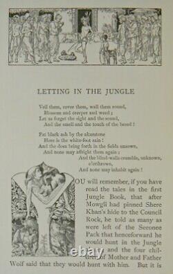 1899 edition THE JUNGLE BOOK SET Antique RARE Mowgli FIRST & 2 Rudyard KIPLING