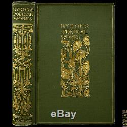 1900 Lord Byron Poems Drama Rare Art Nouveau Fine Binding Don Juan Antique Book