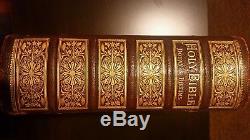 1900s Douay & Rheims family bible leather and gold (vintage, antique, rare!)