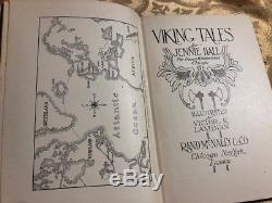 1902 Viking Tales Jennie Hall RARE Illustrated & Decorated Antique Book 1st Ed