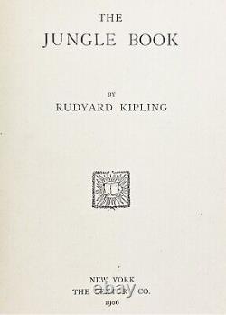 1905 edition THE JUNGLE BOOK Antique FIRST & 2ND early printing RUDYARD KIPLING