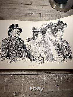 1906 Large Antique Art Collection Book Our Neighbors Charles Dana Gibson