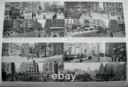 1908 NEW YORK CITY ANTIQUE PHOTO BOOK Architecture Buildings Streets Parks RARE