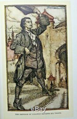 1909 Gulliver's Travel FIRST Edition Arthur Rackham Fairy Tale Antique Book RARE