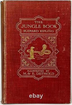 1909 THE FIRST JUNGLE BOOK Antique COLOR EDITION Rudyard KIPLING Disney DETMOLD