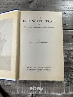 1910 Antique History Book The Old North Trail Blackfeet Indians Rare 1st ed