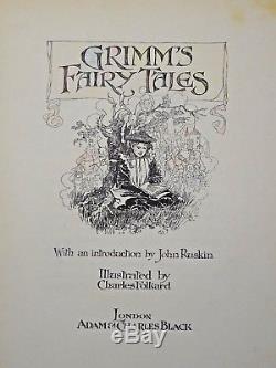 1911 Grimm's Fairy Tales SIGNED Deluxe Limited Edition ANTIQUE BOOK Ex Rare