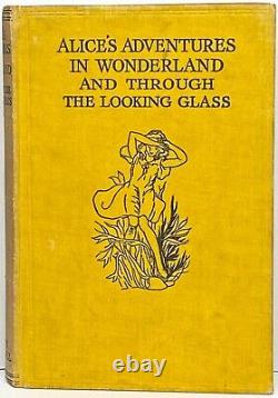 1920 ALICE IN WONDERLAND Antique FIRST EDITION Adventures ART DECO carroll RARE