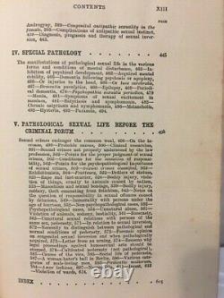 1924 RARE Psychopathia Sexualis Antique Medico Forensic Study Psychiatric Book