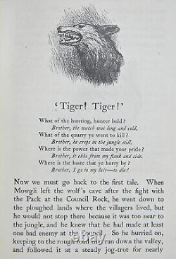 1925 THE JUNGLE BOOK Antique FIRST EDITION STATED Rudyard KIPLING art COLOR B&W