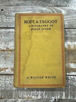 1929 Rare Antique Execution History Book Rope & Faggot Walter White, 1st ed