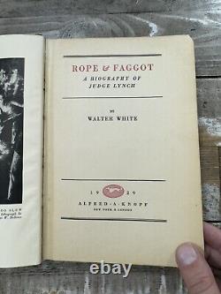 1929 Rare Antique Execution History Book Rope & Faggot Walter White, 1st ed